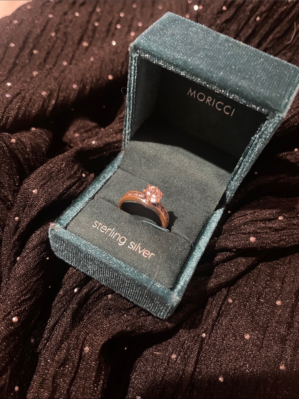 Sterling Silver Pink Cubic Zirconia Ring